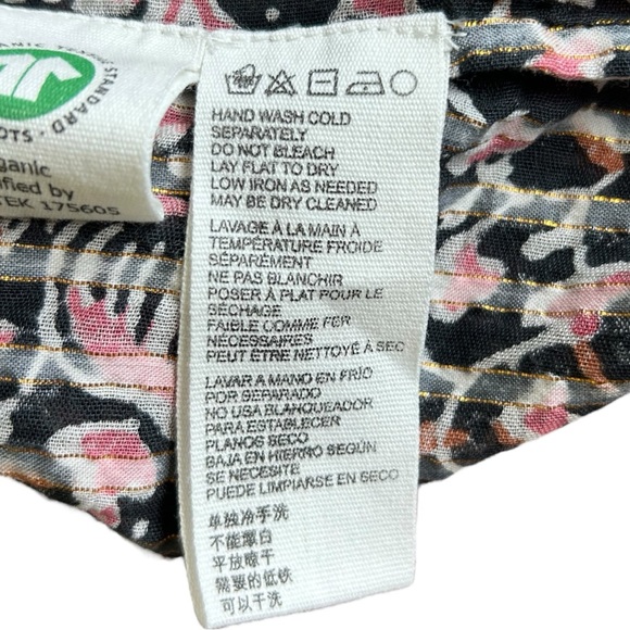 Revolve Cleobella Brynlee Boho Metallic Floral Blouse in Fan Print. Size Large - Picture 8 of 10